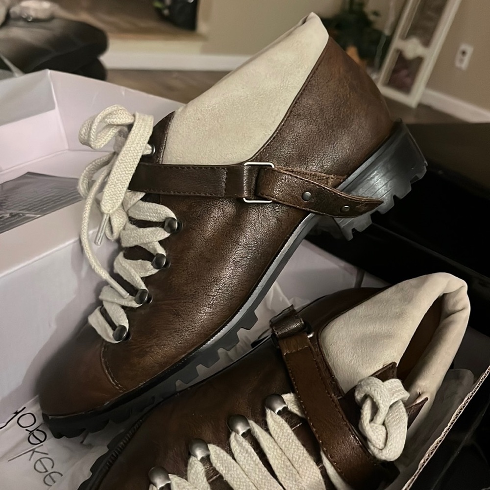 Brown booties
